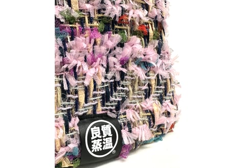 🌸ファンシー ツイード ピンク🌸 トリプル 3枚重ね フェイクファー 素材 次世代 3層構造 ポリエステル・メッシュ素材 サウナハット オリジナル商品 男女兼用 ゆったり
