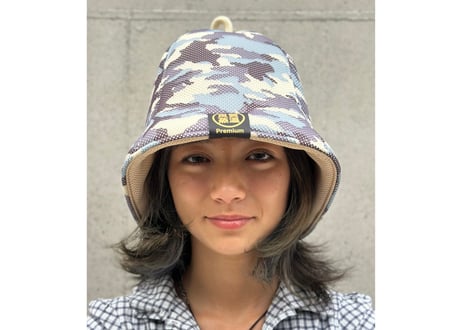 迷彩 トリプル!! 2色 超特大🔴Lサイズ! & Mサイズ! 3枚重 ✅次世代 3層構造 ポリエステル・メッシュ素材 サウナハット リバーシブル オリジナル商品 男女兼用 ゆったり