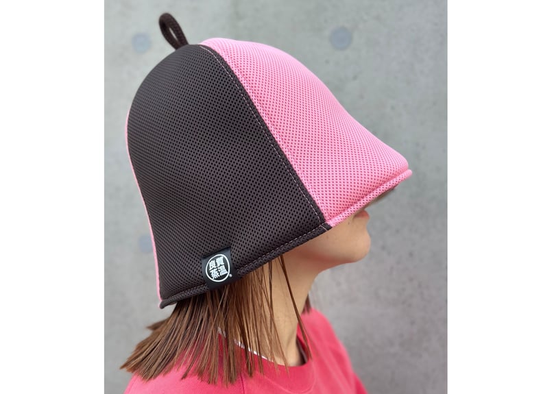 サウナハット 新商品 3層構造 メッシュ素材 リバーシブル 男女兼用 花 ファー ピンク 🌸バイカラーハード2枚重ね🌸 ダブル!! 次世代 3層構造