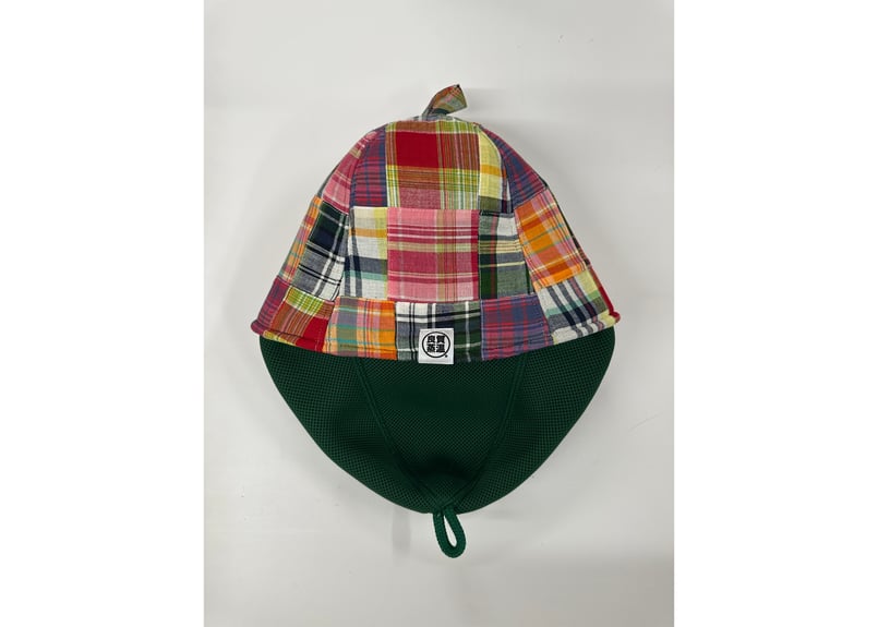 🟥🟨madras check🟨🟥 マドラスチェック パッチワーク トリプル仕立て
