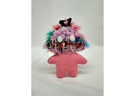 メッシュ君付 😊 🌸ファンシー ツイード ピンク🌸 トリプル 3枚重ね フェイクファー 素材 次世代 3層構造 ポリエステル・メッシュ素材 サウナハット オリジナル商品 男女兼用 ゆったり