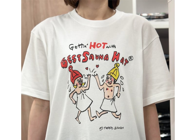 湯村輝彦氏 描き下ろし T-シャツ 5.6 オンス ✓ベストサウナハット