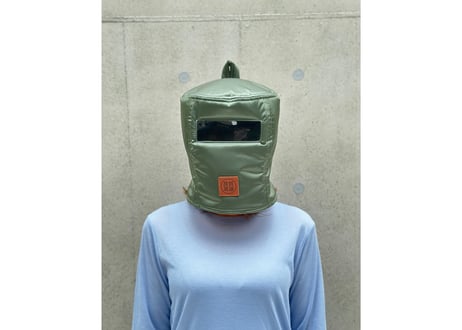 スモーク窓 虚無僧サウナハット 🟢🟠 フライトジャケット MA-1 風 🟠🟢 中綿 軽量 メッシュ セージグリーン ダブル ポリエステル・メッシュ素材 最強 サウナハット