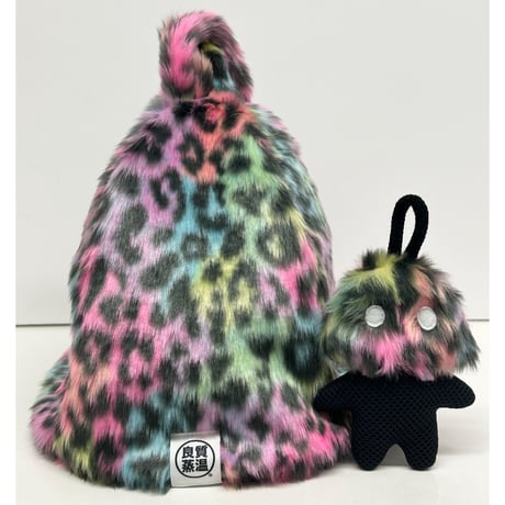 【人気商品!】 見にくく ボア素材 ベストサウナハット BSH 豹柄 良質蒸温 バス・洗面所用品
