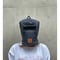 初 トリプル仕立て! 革タグ 💠デニム💠フルフェイス ハッキリ見える!! スモーク 小窓付 ✅ 世界初! Sauna Armor 虚無僧 サウナハット