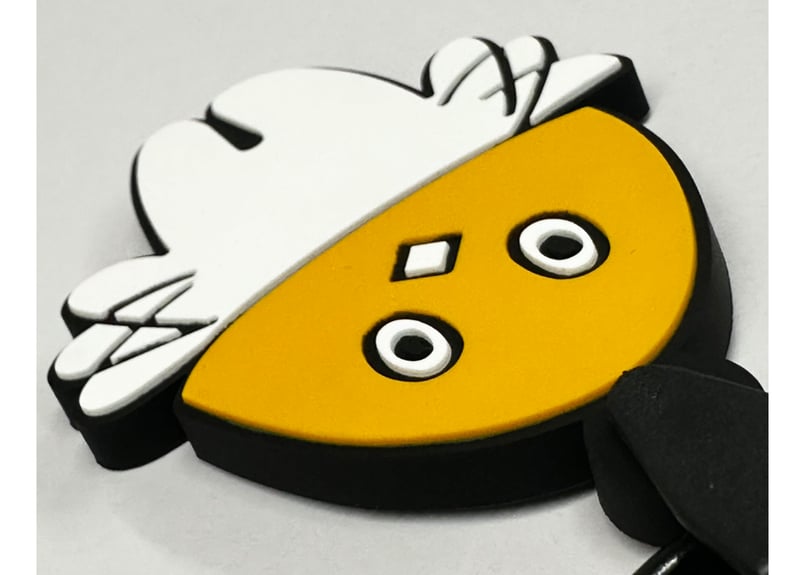 😋 メッシュ君 ラバー キーホルダー 良質蒸温 オリジナル エンボス加工