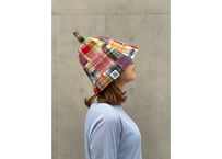 🟥🟨madras check🟨🟥 マドラスチェック パッチワーク トリプル仕立て! 3枚重ね 厚手メッシュ! ✅メッシュ素材 サウナハット  男女兼用 ゆったり