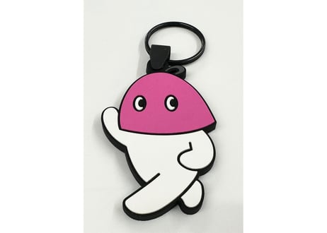 😋 メッシュ君 ラバー キーホルダー 良質蒸温 オリジナル エンボス加工 裏面印刷 Rubber key holder