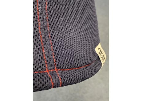 ネイビー 赤ステッチ オレンジ フック!! ✅次世代 ポリエステル・メッシュ素材 特大サイズ!  サウナハット ハンドメイド オリジナル商品 男女兼用 ゆったり
