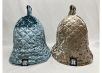 全 2色あり 光沢 💠クラッシュ ベロア生地💠 キルト加工  ポリエステル・メッシュ素材 サウナハット