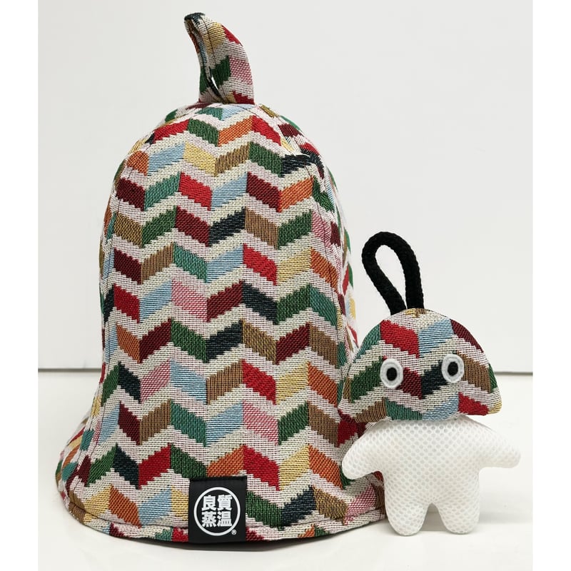 ③良室蒸温ベストサウナハット & メッシュ君 （幾何学） 【3個セット】