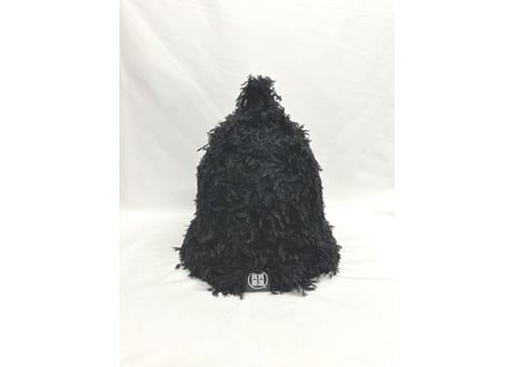 ⚫ フリンジ ブラック ⚫ トリプル 3枚重ね フェイクファー 素材 次世代 3層構造 ポリエステル・メッシュ素材 サウナハット オリジナル商品 男女兼用 ゆったり