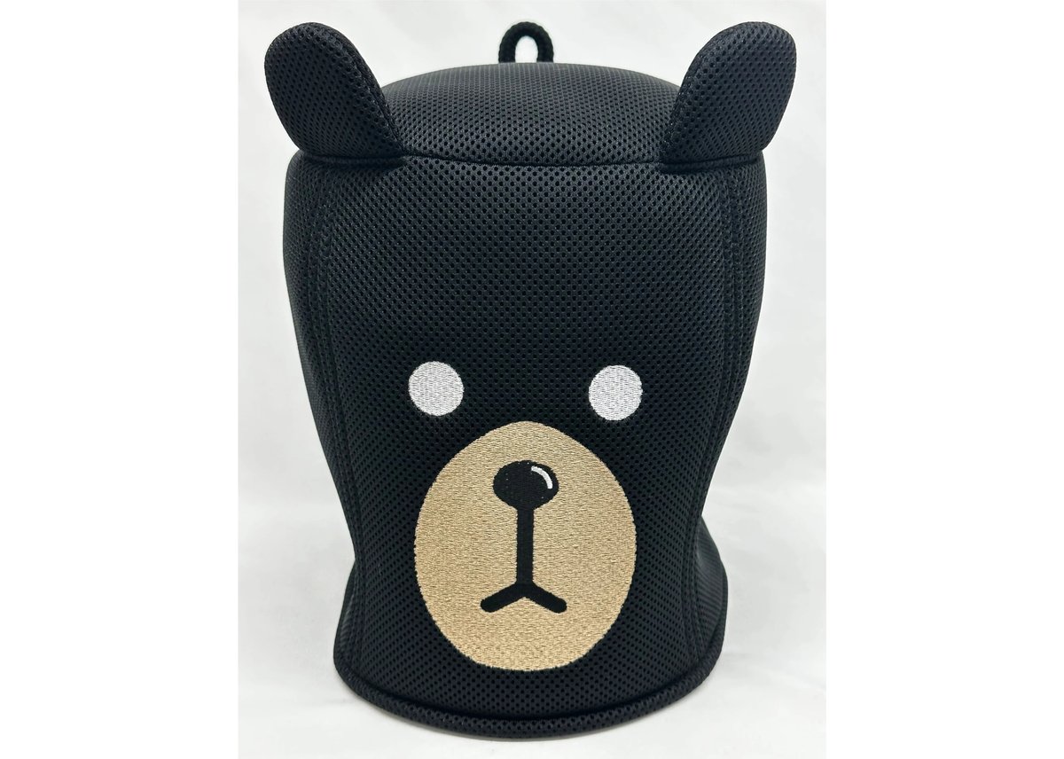 🐻‍全刺繍! 強化 両面厚手メッシュ!! クマ 🐻‍ 2色あり 黒熊 白熊
