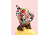 🟥🟨madras check🟨🟥 マドラスチェック パッチワーク トリプル仕立て! 3枚重ね 厚手メッシュ! ✅メッシュ素材 サウナハット  男女兼用 ゆったり