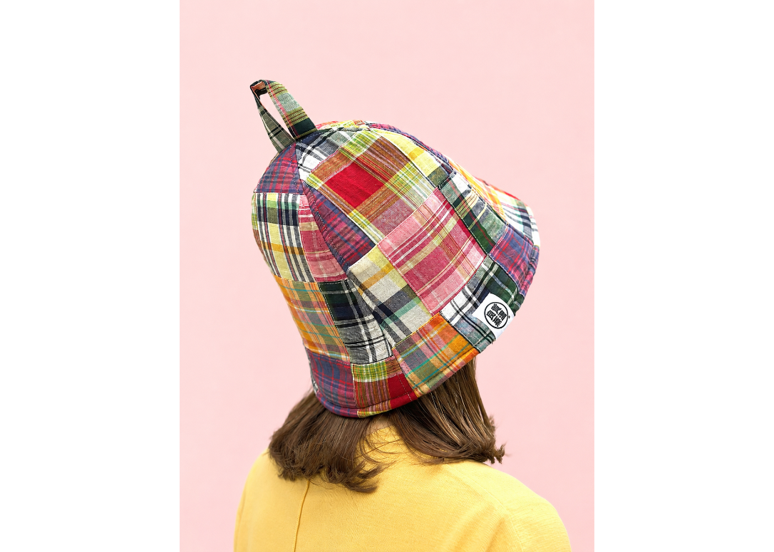 🟥🟨madras check🟨🟥 マドラスチェック パッチワーク トリプル仕立て