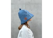 シューイチで紹介! デニム 🟢製品洗い加工 ストーンウォッシュ トリプル仕立て! Lサイズ! ✅厚手 次世代 3層構造 メッシュ素材 サウナハット ハンドメイド オリジナル商品 男女兼用 ゆったり