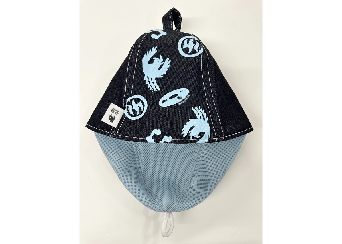 2色あり 限定 文化浴泉 コラボ デニム メッシュ素材 ベストサウナハット 限定 🐤 文化浴泉 コラボ デニム 2色あり ✓厚手 次世代 3層構造