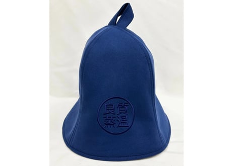 🔴良質蒸温🔴 刺繍入り! ブルー 凄い断熱性 Lサイズ✅合皮 スエード マイクロファイバー & 次世代 3層構造 ポリエステル・メッシュ素材 特大サイズ! サウナハット