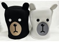 🐻‍全刺繍! 強化 両面厚手メッシュ!! クマ 🐻‍ 2色あり 黒熊 白熊! Sauna Armor ハード&ハード  虚無僧君メッシュ ✅ダブル!! フルフェイス 3層構造 サウナハット