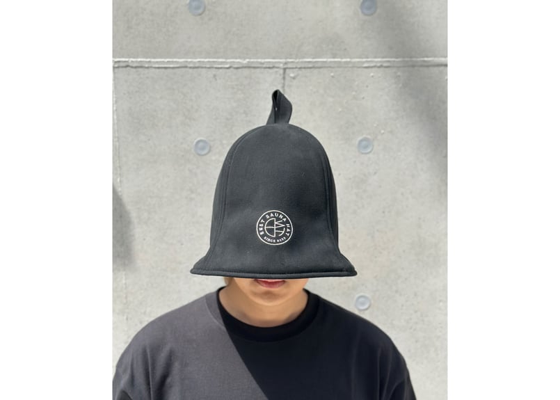 全 2種あり ⚫best sauna hat⚫ 金 刺繍入り! ブラック厚手 凄い断熱性