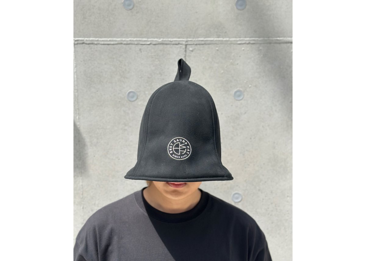全 2種あり ⚫best sauna hat⚫ 金 刺繍入り! ブラック厚手 凄い断熱性