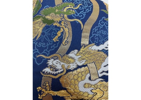 青竜 👘 着物生地 👘 和柄 トリプル仕立て! 3枚重ね 厚手メッシュ! ✅メッシュ素材 サウナハット  Japanese pattern