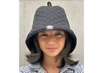 エンボス加工 BSH 別注品 ハード 2枚重ね ✅ダブル!! 次世代 3層構造 ポリエステル・メッシュ素材 大サイズ! サウナハット リバーシブル オリジナル商品 男女兼用 ゆったり
