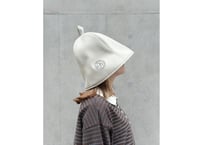グレージュ ⚪Best Sauna Hat⚪ 小ロゴ 刺繍入り! 厚手 凄い断熱性 Lサイズ✅フェイクスエード マイクロファイバー & メッシュ素材 特大サイズ! サウナハット