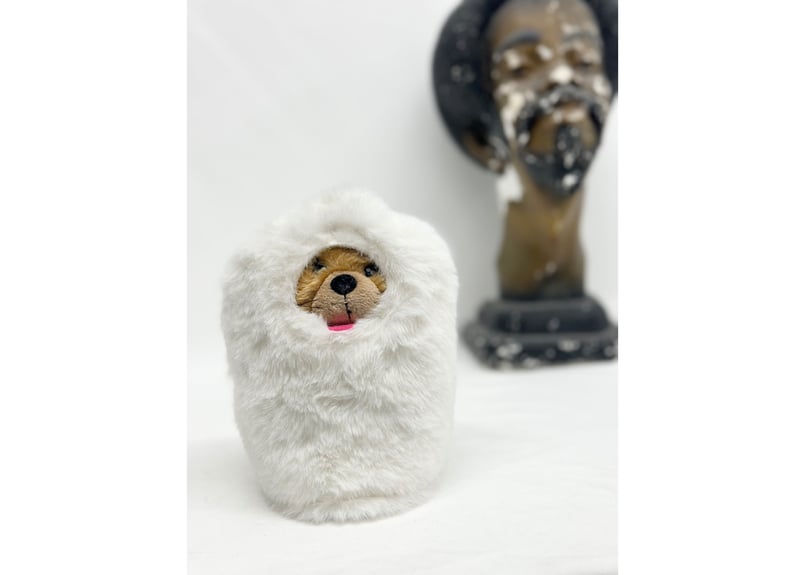 メッシュ君の寝袋 フワフワ フェイクファー白 | ベストサウナハット®