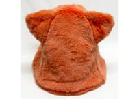 猫耳付き  キャロットオレンジ フェイクファー素材 次世代 3層構造 ポリエステル・メッシュ素材 サウナハット リバーシブル オリジナル商品 男女兼用 ゆったり