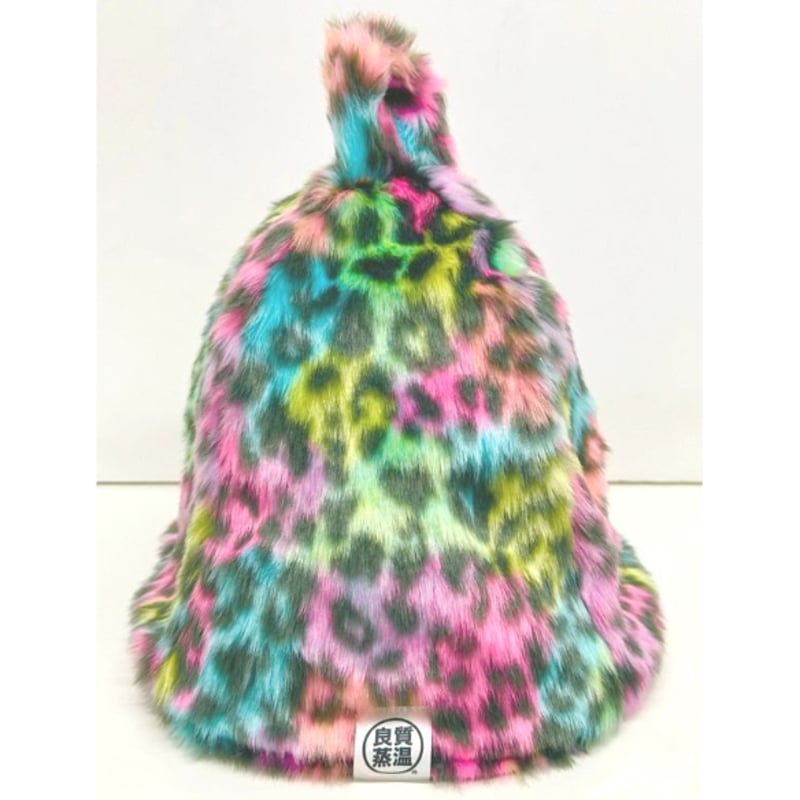 再販! 豹柄 フェイクファー素材 メッシュ ベスト サウナハット 良質蒸温