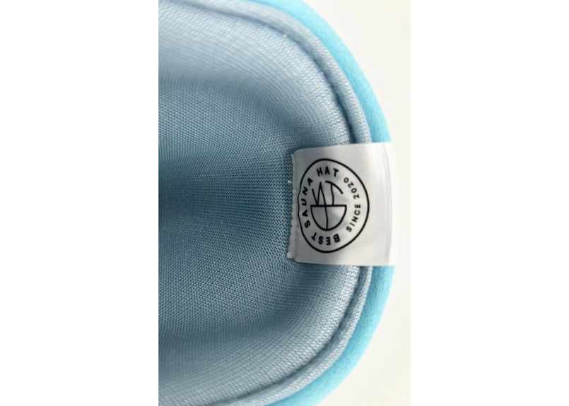 🔴良質蒸温🔴 刺繍入り! ライトブルー 凄い断熱性 Lサイズ✓フェイク