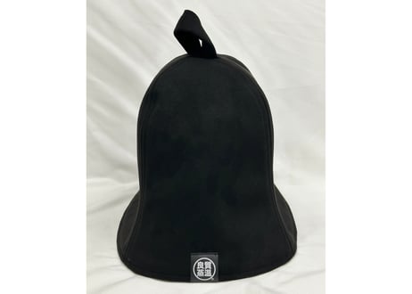 Mサイズ ⚫New デザインロゴ⚫ 入り! ブラック厚手 凄い断熱性 ✅フェイクスエード マイクロファイバー & 次世代 3層構造 ポリエステル・メッシュ素材  サウナハット
