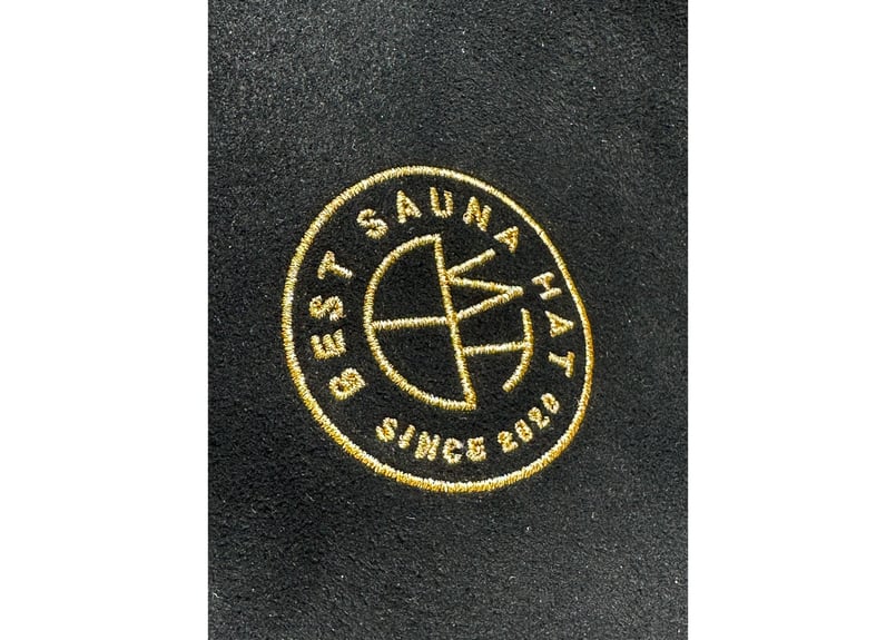 全 2種あり ⚫best sauna hat⚫ 金 刺繍入り! ブラック厚手 凄い断熱性