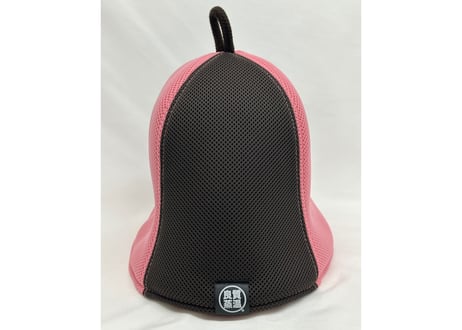 ピンク 🌸バイカラーハード2枚重ね🌸 ダブル!! 次世代 3層構造 ポリエステル・メッシュ素材 大サイズ! サウナハット リバーシブル オリジナル商品 男女兼用 ゆったり