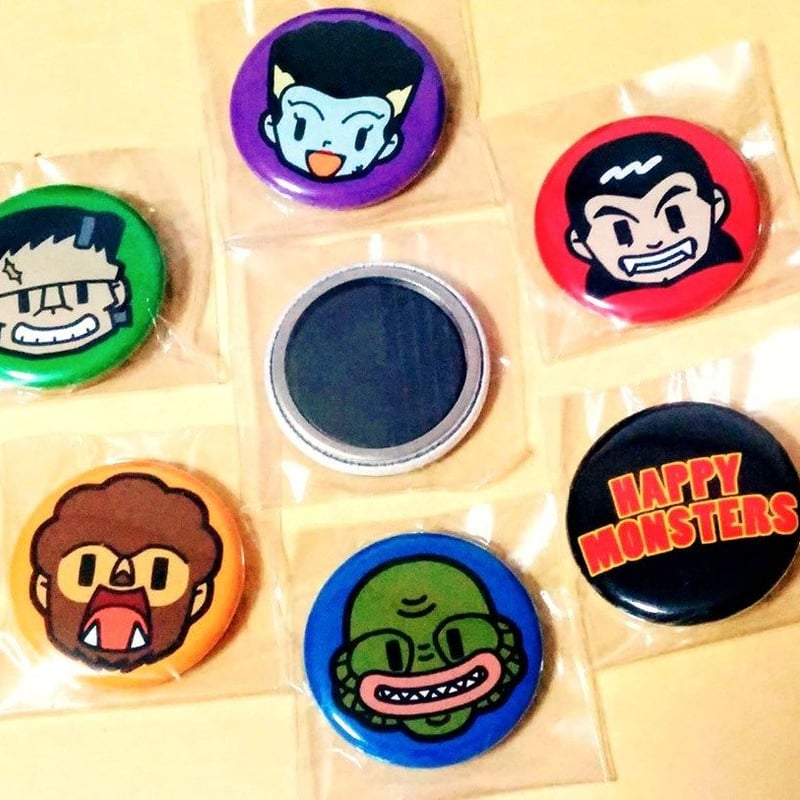 雑貨] ハピモン缶マグネット (6個セット) | Walkure Store