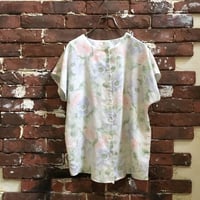 LADIES FLOWER PATERN S/S BLOUSE