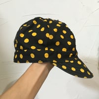 BLACK × YELLOW DOT CANVAS CAP