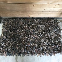 OLD LEATHER SHAGGY MAT