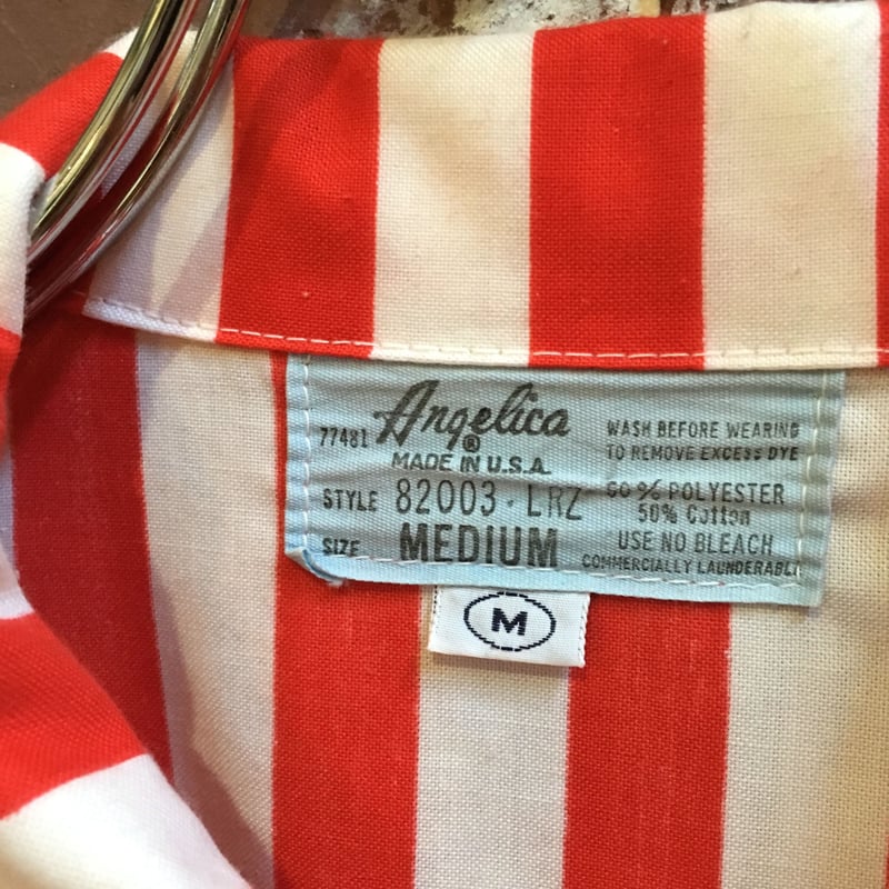 トップス 70s Angelica stripe cotton work shirt ANGELICA STRIPE WORK SHIRT | wonderlust