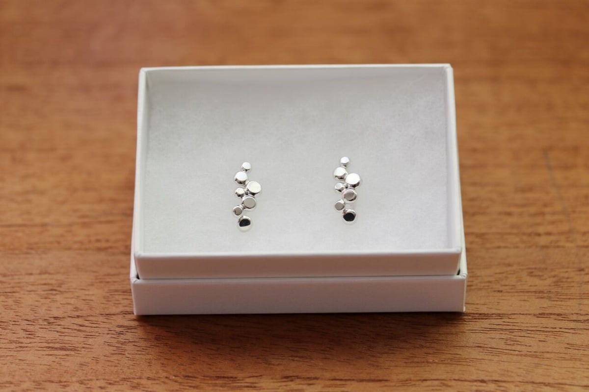 Bubble earrings (シルバー) | Everyday Earrings