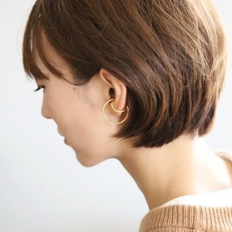 Double line Earcuff 毎日のイヤカフ　(gold/silver) 【E47-321S/G】
