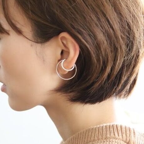 Double line Earcuff 毎日のイヤカフ　(gold/silver) 【E47-321S/G】