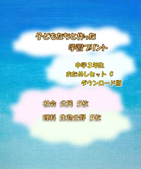 中学３年生　おためしセットC　社会と理科