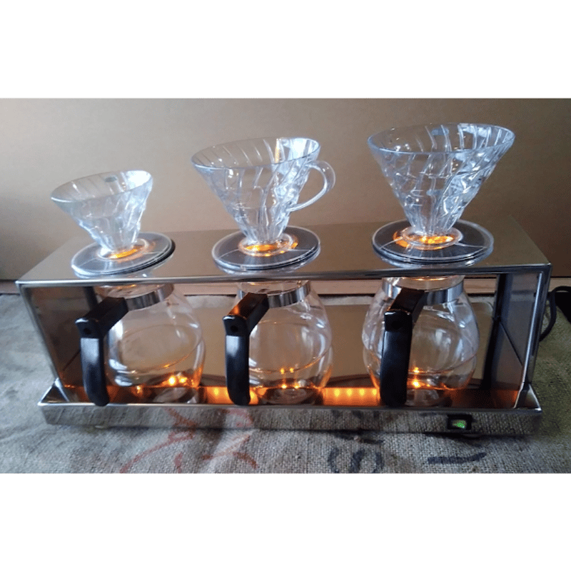 3連コーヒーワーマードリッパー台/イルミネーション付き