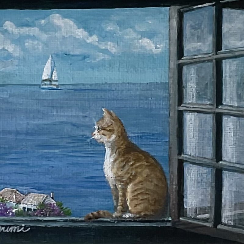 油絵　専用　いつもごきげんな猫 油絵 専用 いつもごきげんな猫