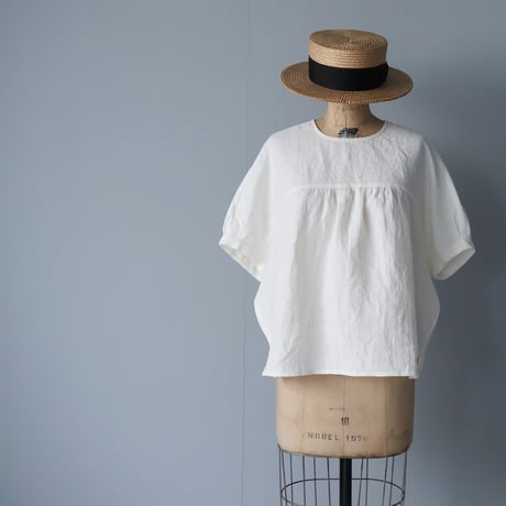 French linen roomy blouse  フレンチリネン・ルーミーブラウス／オフホワイト