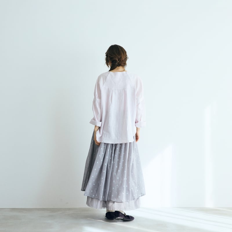完売しました＞シャンブレーリネン・ぺザントプルオーバー／ピンク