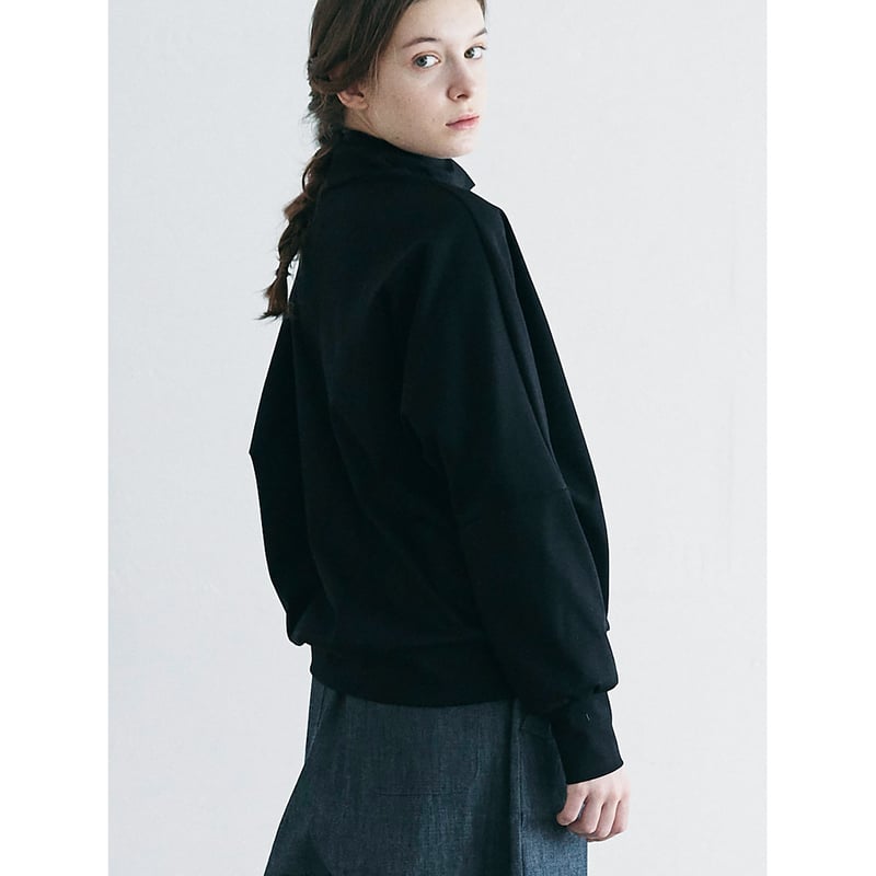 ハイゲージコットン・タートルカットソー／ブラック | MAGALI