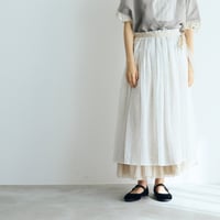 ＜完売しました＞ポワンダルジャン・コットン・レイヤードスカート／ホワイト